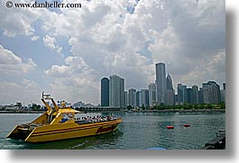america, boats, chicago, cityscapes, clouds, dogs, horizontal, illinois, north america, seas, united states, photograph