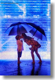 america, bricks, chicago, crown fountains, glow, illinois, jacks, jills, lights, materials, millenium park, nite, north america, rain, umbrellas, united states, vertical, weather, photograph