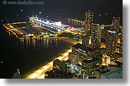 america, chicago, cityscapes, horizontal, illinois, long exposure, navy, navy pier, nite, north america, piers, united states, photograph