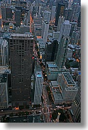 america, buildings, chicago, cityscapes, illinois, nite, north america, slow exposure, united states, vertical, photograph