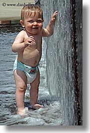 america, babies, boys, chicago, fountains, hellers, illinois, jacks, north america, people, united states, vertical, water, waterfalls, photograph
