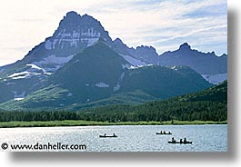 america, canoes, glaciers, horizontal, lakes, montana, national parks, north america, united states, western united states, western usa, photograph