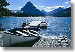 america, canoes, glaciers, horizontal, lakes, montana, national parks, north america, united states, western united states, western usa, photograph