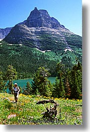 america, glaciers, lakes, mary, montana, national parks, north america, united states, vertical, western united states, western usa, photograph