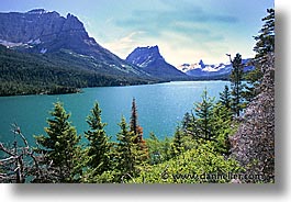 america, glaciers, horizontal, lakes, mary, montana, national parks, north america, united states, western united states, western usa, photograph