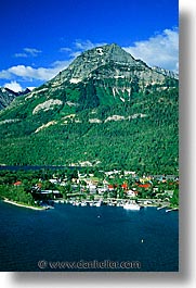 america, glaciers, lakes, montana, national parks, north america, united states, vertical, waterton, western united states, western usa, photograph