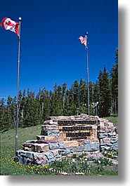 america, glaciers, montana, national parks, north america, signs, united states, vertical, waterton, western united states, western usa, photograph