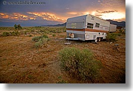 america, baker, camper, clouds, horizontal, nevada, north america, sunsets, united states, western usa, photograph