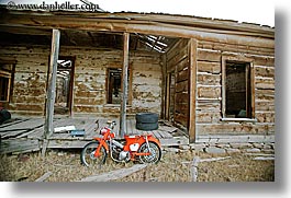 america, baker, horizontal, motorcycles, nevada, north america, shack, united states, western usa, photograph