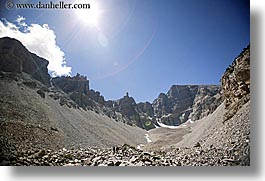 america, glacier trail, great basin natl park, horizontal, mountains, nevada, north america, rocks, sun, united states, western usa, photograph