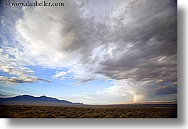 america, clouds, desert, great basin natl park, high desert, horizontal, mountains, nevada, north america, rainbow, sky, united states, western usa, photograph