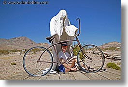 america, bicycles, ghost, ghost town, horizontal, jills, nevada, north america, rhyolite, united states, western usa, photograph