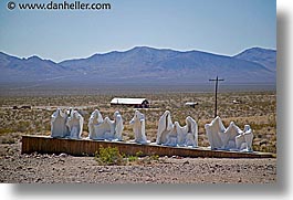 america, ghost, ghost town, horizontal, nevada, north america, platforms, rhyolite, united states, western usa, photograph