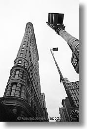 america, black and white, buildings, flatiron, new york, new york city, north america, united states, vertical, photograph