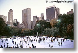 america, central park, horizontal, new york, new york city, north america, rink, united states, wollman, photograph