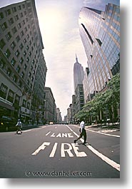 america, crossing, fisheye, new york, new york city, north america, streets, united states, vertical, photograph