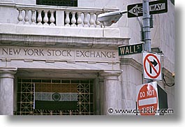 america, horizontal, new york, new york city, north america, nyse, signs, united states, wall street, photograph