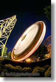 america, amusement park, cedar point, coaster, fisheye lens, fun, games, north america, ohio, rides, roller, sandusky, slow exposure, united states, vertical, photograph