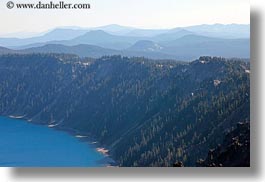 america, crater, crater lake, crater rim, geology, horizontal, lakes, nature, north america, oregon, rim, united states, water, photograph