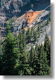 america, castles, crater lake, geology, north america, oregon, pumice, pumice castle, united states, vertical, photograph