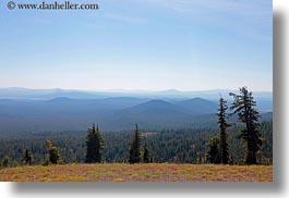 america, crater lake, horizontal, landscapes, mountains, north america, oregon, trees, united states, photograph