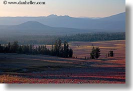 america, crater lake, horizontal, landscapes, mountains, north america, oregon, trees, united states, photograph