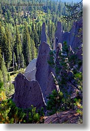 america, crater lake, north america, oregon, pinnacles, united states, vertical, photograph