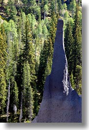 america, crater lake, north america, oregon, pinnacles, united states, vertical, photograph