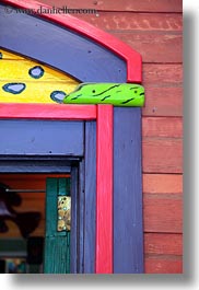 america, arts, colorful, doors, halfway, north america, oregon, paintings, united states, vertical, photograph
