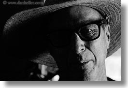 america, black and white, clothes, dale, glasses, halfway, hats, horizontal, north america, oregon, straw hat, united states, photograph