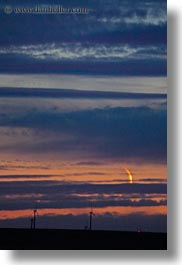 america, clouds, crescent, landscapes, moon, north america, oregon, scenics, sunsets, united states, vertical, photograph