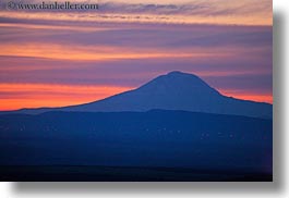 america, horizontal, mt hood, north america, oregon, scenics, silhouettes, sunsets, united states, photograph