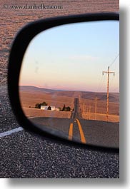 america, emotions, mirrors, north america, oregon, rearview, roads, scenics, solitude, sunsets, united states, vertical, photograph