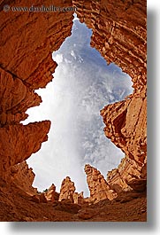 america, bryce canyon, canyons, looking, north america, united states, utah, vertical, western usa, photograph