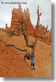 america, boys, bryce canyon, childrens, clothes, hats, jacks, lifting, north america, people, trees, united states, utah, vertical, western usa, photograph