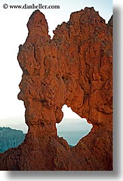 america, arrowhead, bryce canyon, holes, north america, towers, united states, utah, vertical, western usa, photograph