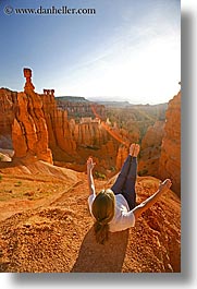 america, bryce canyon, jills, morning, north america, united states, utah, vertical, western usa, womens, yoga, yoga positions, photograph