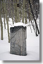 america, annie, gidley, glenwood cemetery, graves, gravestones, north america, park city, snow, trees, united states, utah, vertical, western usa, photograph