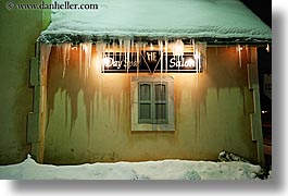 america, day spa, horizontal, houses, icicles, nite, north america, park city, salon, snow, united states, utah, western usa, photograph