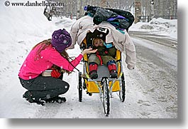 america, babies, boys, horizontal, jacks, jills, mothers, north america, park city, snow, stroller, united states, utah, western usa, womens, photograph