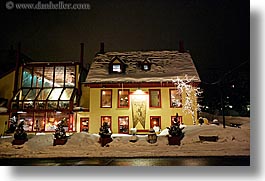 america, buildings, buona, horizontal, nite, north america, park city, restaurants, snow, united states, utah, vita, western usa, photograph