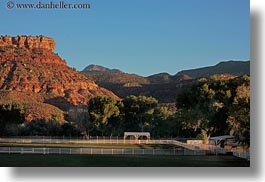 america, fences, horizontal, landscapes, mountains, north america, united states, utah, western usa, zion, photograph