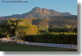 america, fences, horizontal, landscapes, mountains, north america, united states, utah, western usa, zion, photograph