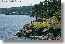 orcas island, cliff, rocks, people, ocean, washington, united states, photograph