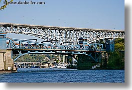 america, bridge, fremont, horizontal, north america, pacific northwest, rivers, seattle, united states, washington, western usa, photograph