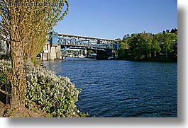 america, bridge, fremont, horizontal, north america, pacific northwest, rivers, seattle, united states, washington, western usa, photograph