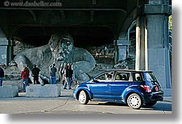 america, arts, cars, fremont, horizontal, materials, north america, pacific northwest, sculptures, seattle, stones, tourists, troll, united states, washington, western usa, photograph