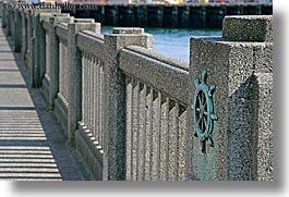 america, boats, concrete, fences, harbor, horizontal, materials, nature, north america, pacific northwest, seattle, united states, washington, water, western usa, wheels, photograph