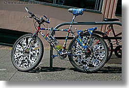 america, bicycles, colorful, horizontal, north america, pacific northwest, seattle, united states, washington, western usa, photograph