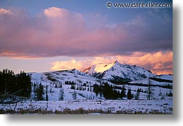 america, horizontal, landscapes, north america, snow, united states, winter, wyoming, yellowstone, photograph